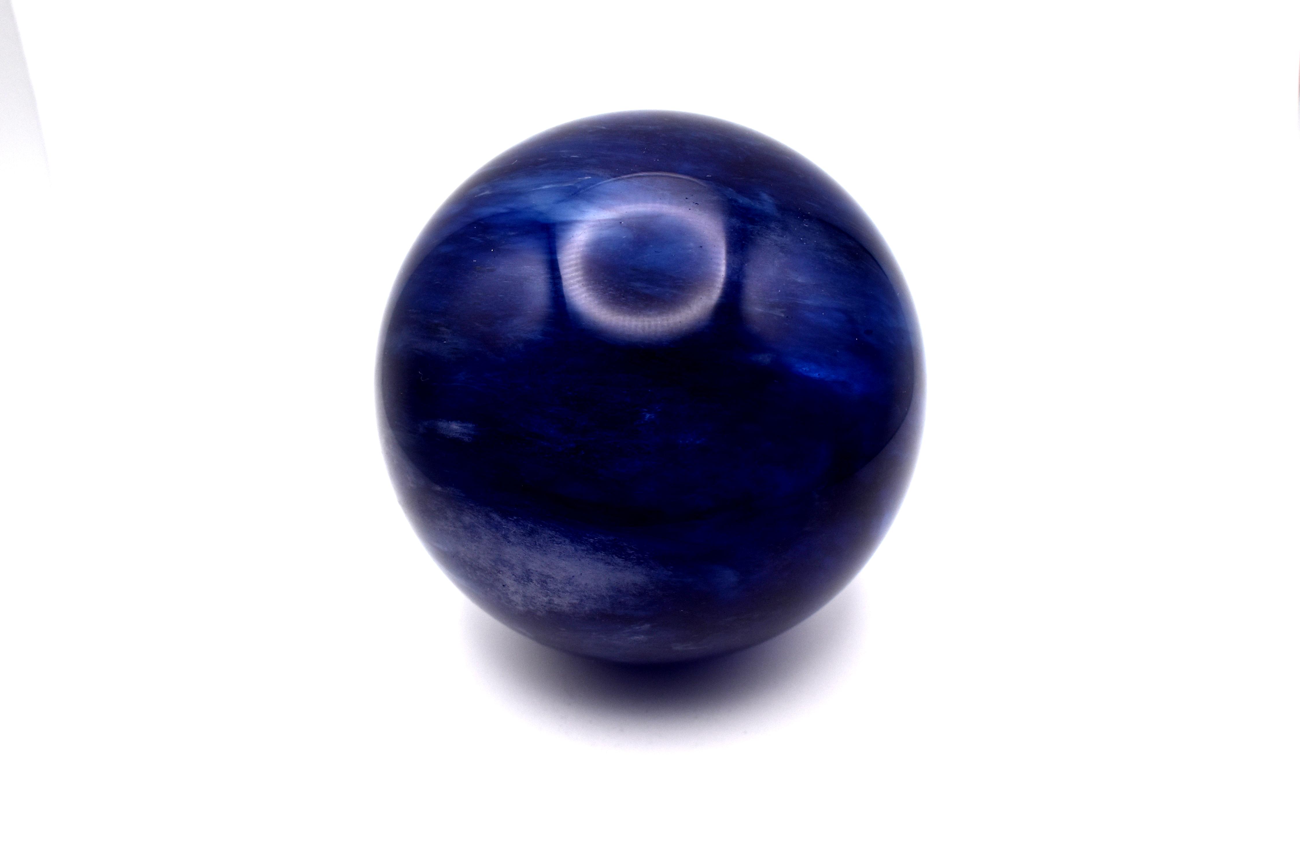 Blue Smelt Glass Sphere